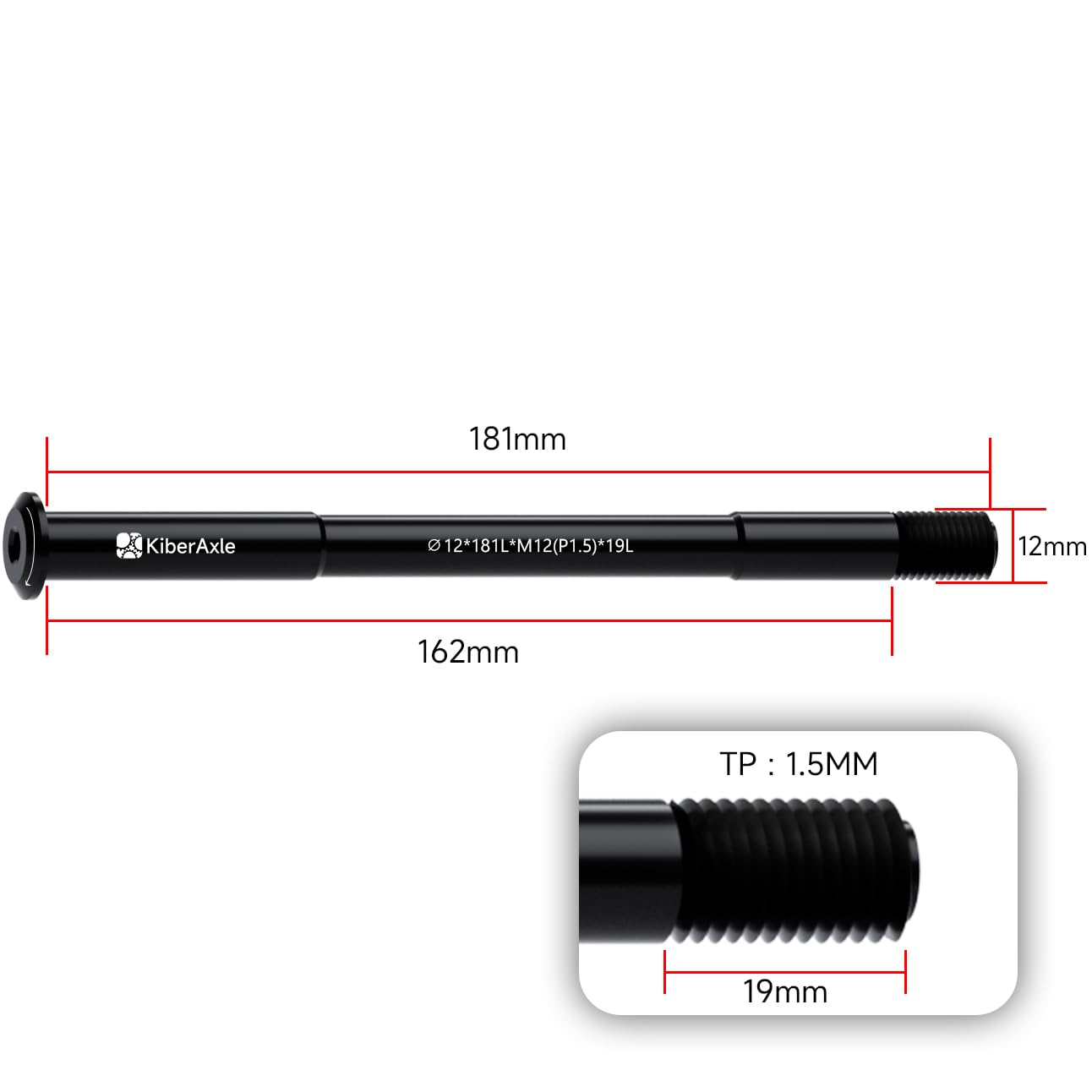 Amazon | バイクフォークとリアショック用12mmスルーアクスル